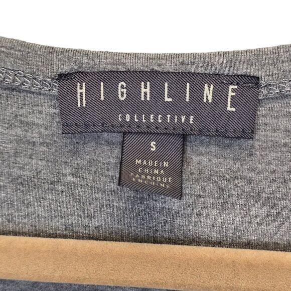 Highline Collective Women's Deep V Neck Grey Tank Top S - Picture 11 of 13